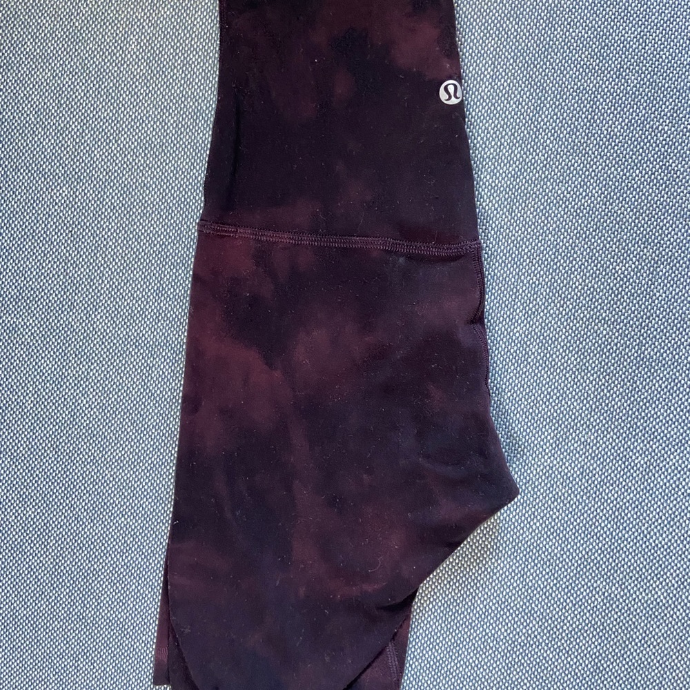 lululemon Align shorts 8” length size 2 red/black